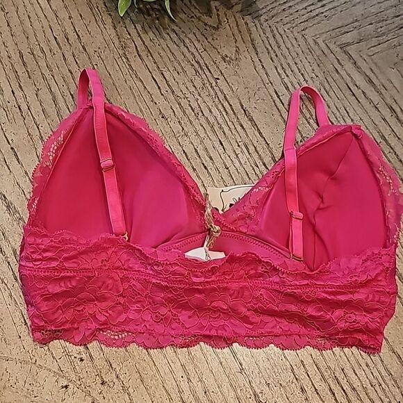 Lacy pink floral bra letter M NWT Fushicia - Picture 5 of 8
